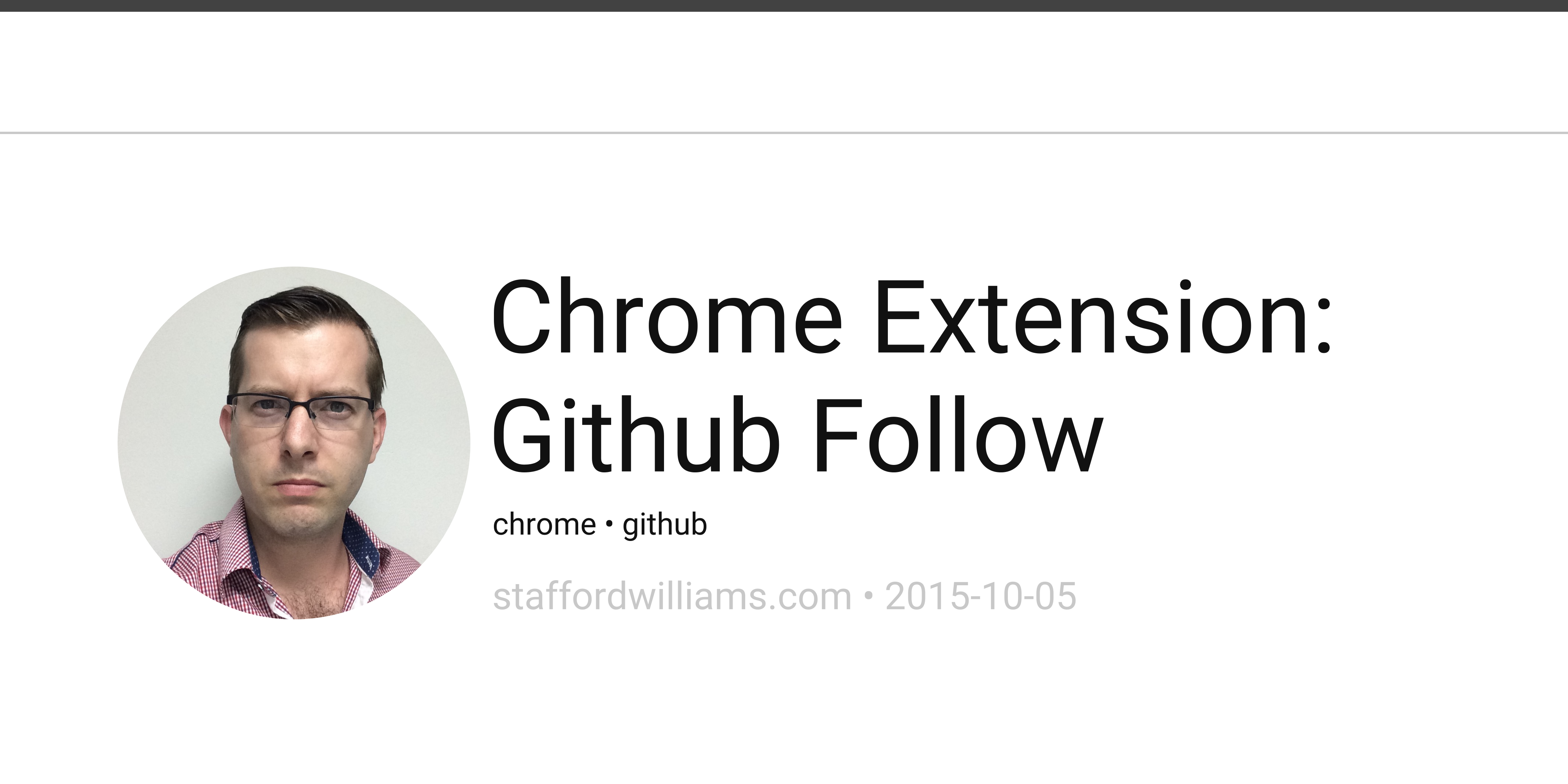 stafford williams - Chrome Extension: Github Follow