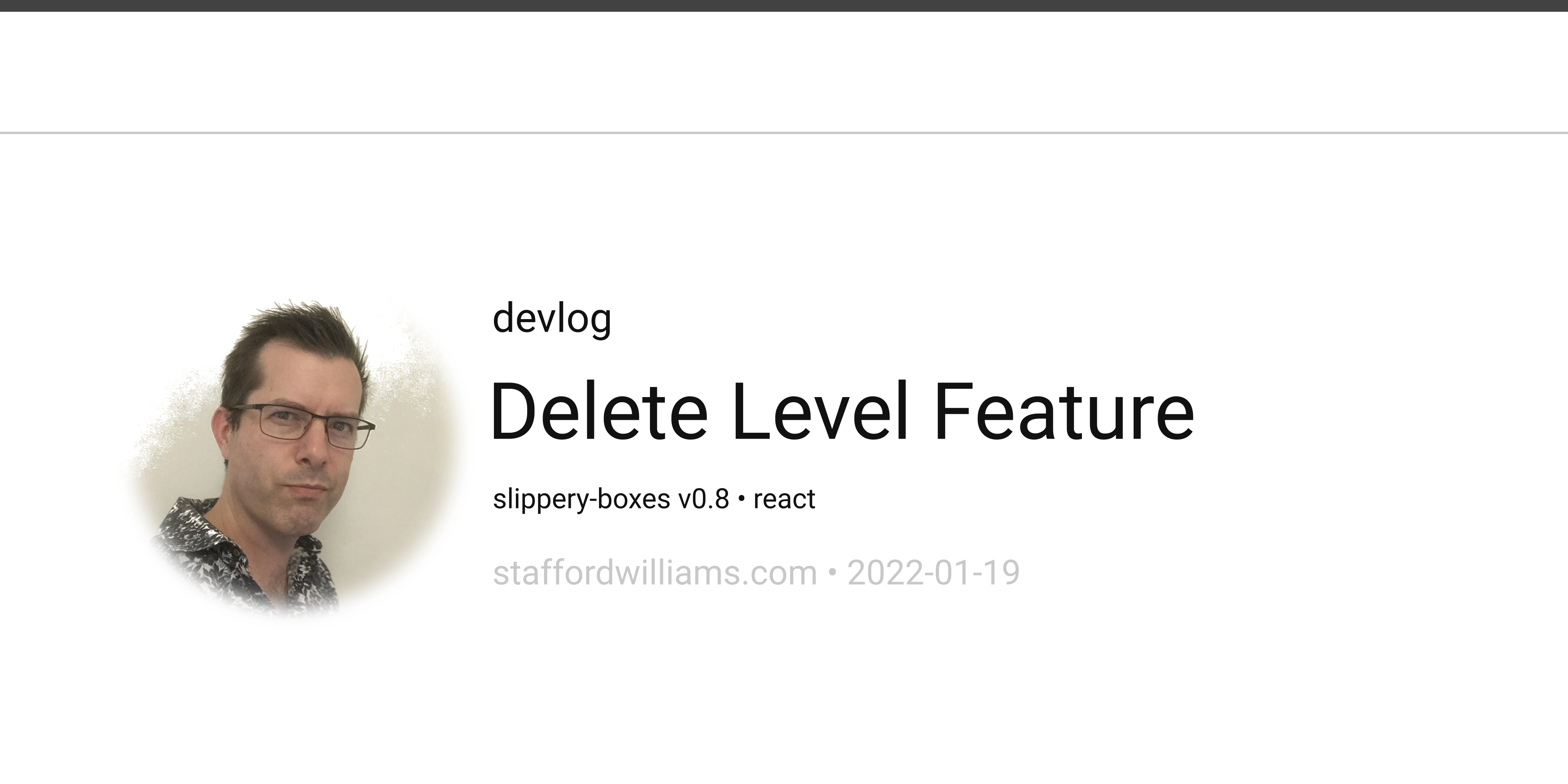 stafford williams - Delete Level Feature
