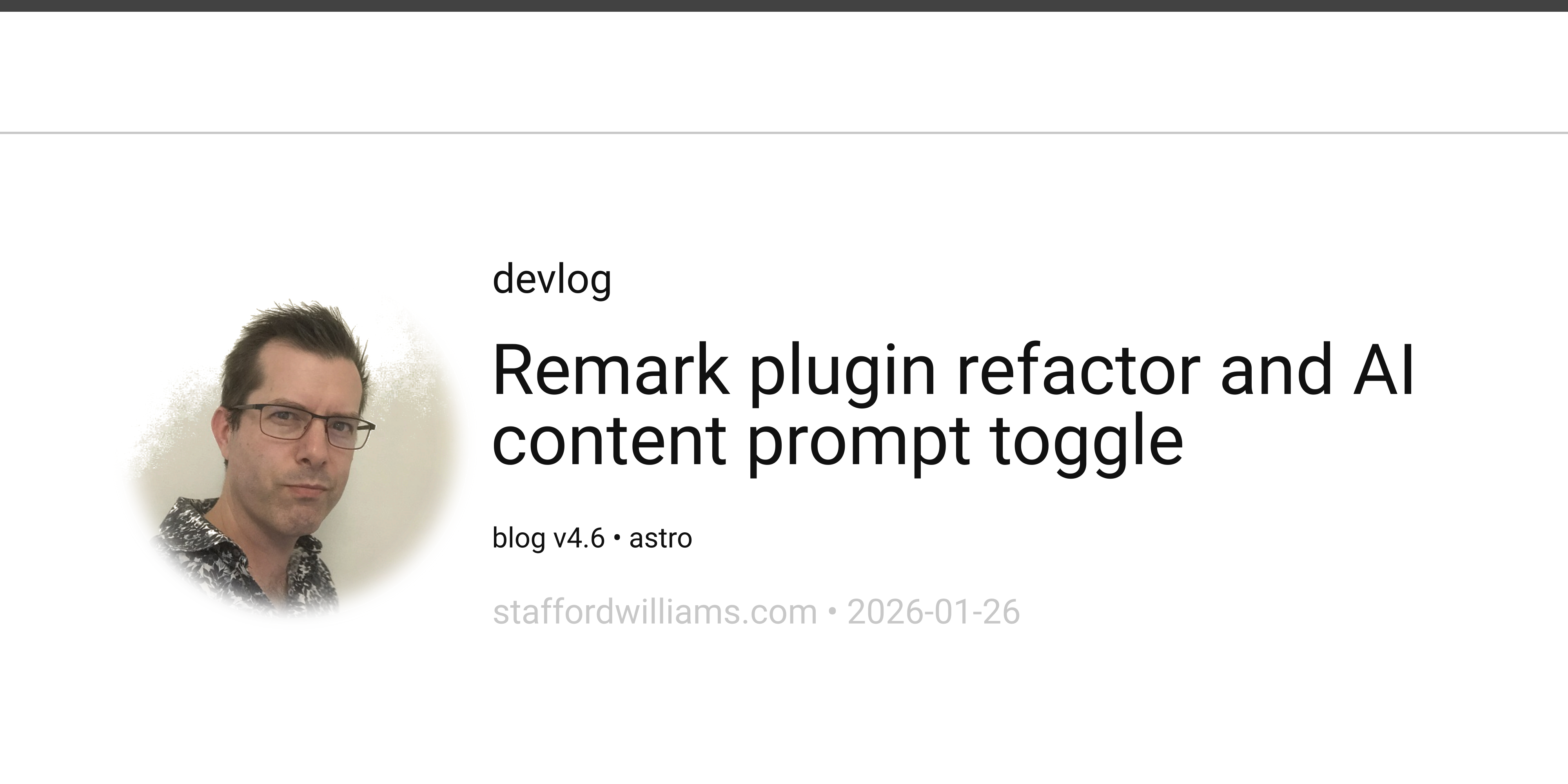 stafford williams - Remark plugin refactor and AI content prompt toggle