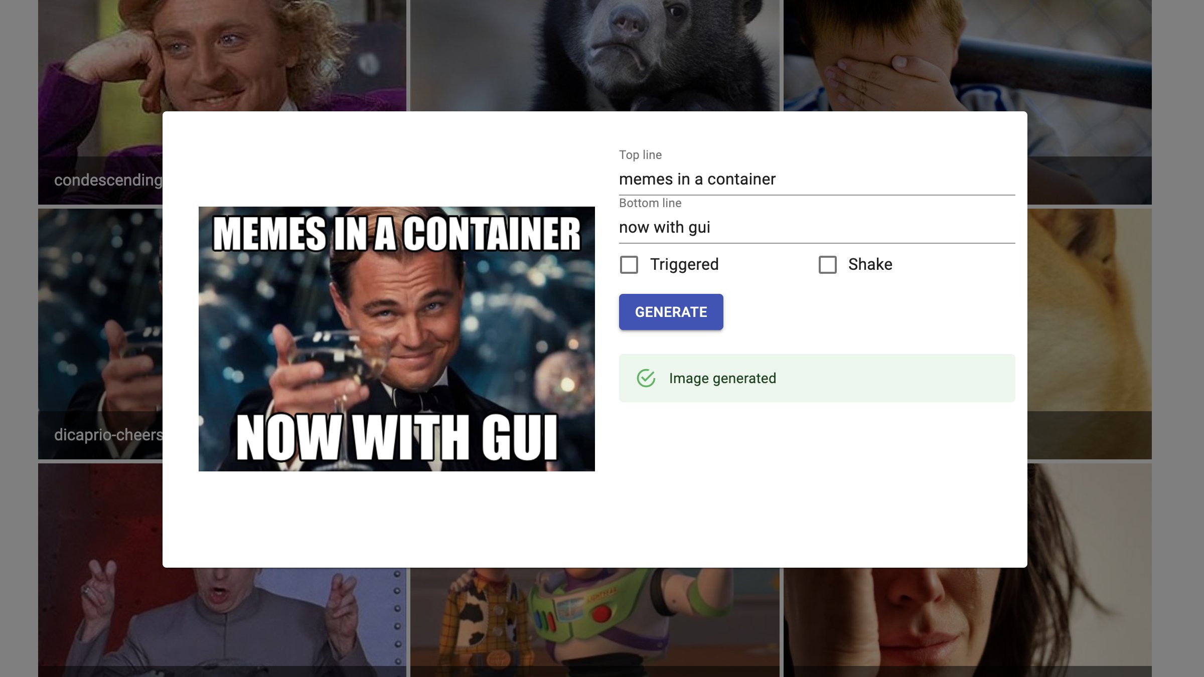 memes in a container