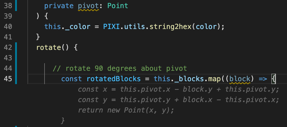 Copilot suggestion: rotate